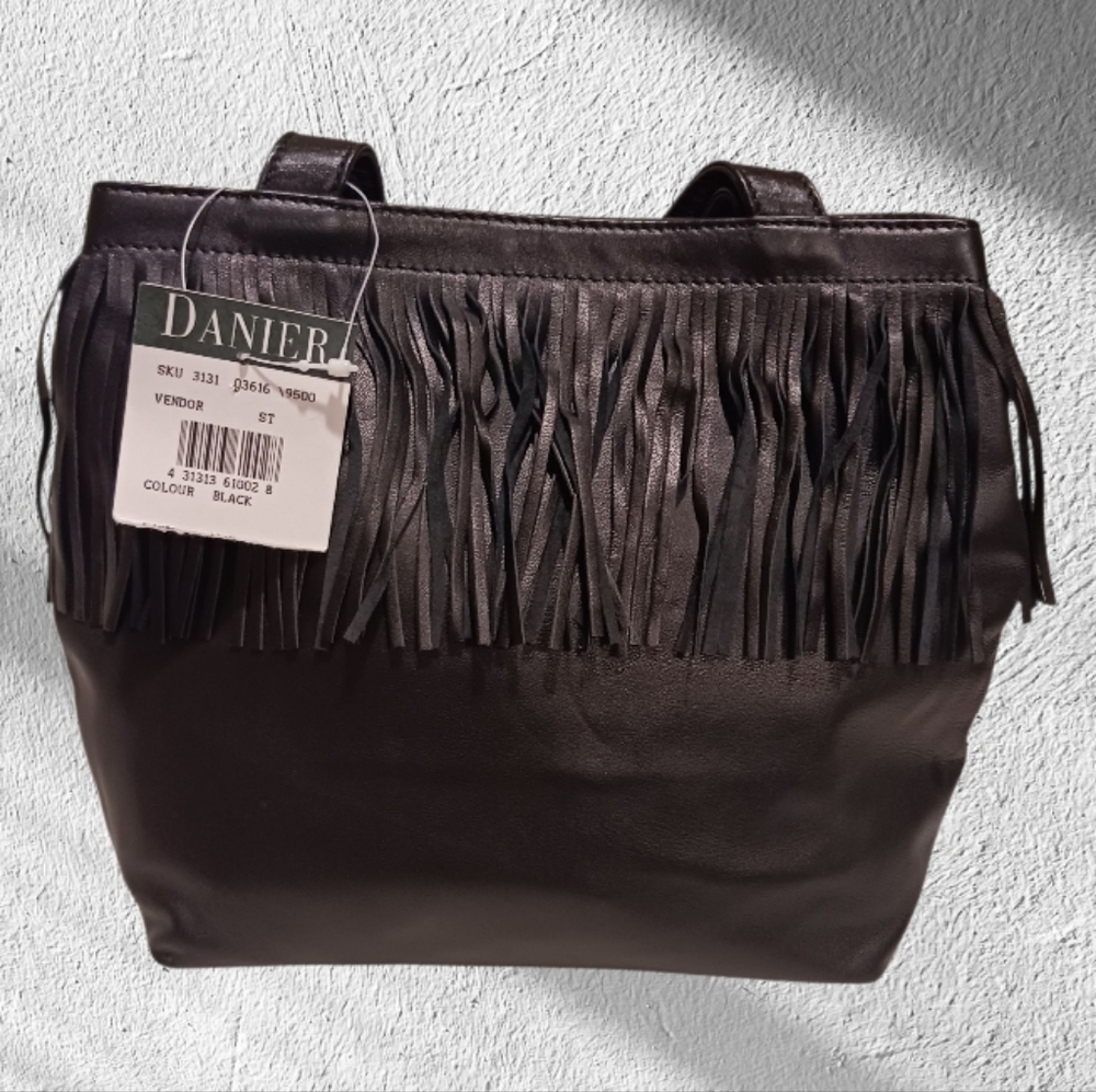 DANIER Fringe Leather Satchel Bag - Picture 5 of 12